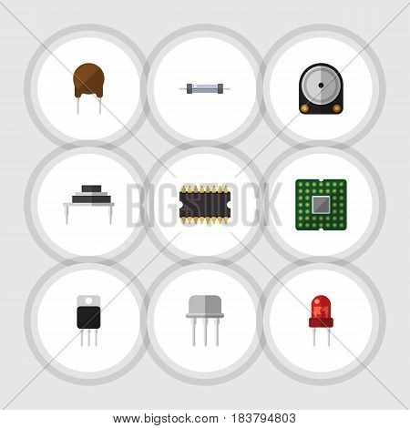 Flat Technology Set Of Hdd, Unit, Receiver And Other Vector Objects. Also Includes Triode, Hard, Set Elements.