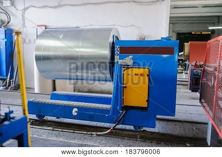 Metal Sheet Profiling Mechine At Manufacturing Factory