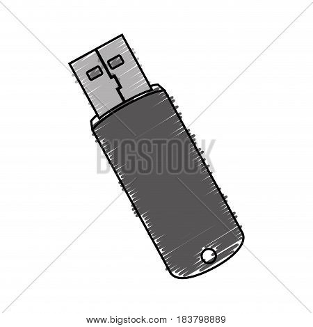 usb memory isolated icon vector illustration design