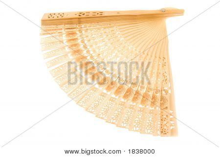 Hölzerne Fan (isoliert)