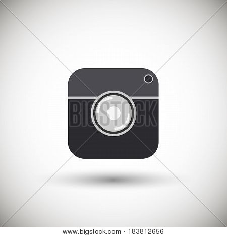 camera icon isolated on background. Vector illustration. Eps 10.