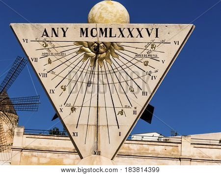 sundial in palma, mallorca