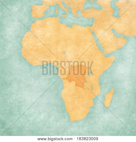 Map Of Africa - Democratic Republic Of The Congo