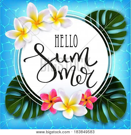 Hello Summer. Calligraphic Inscription