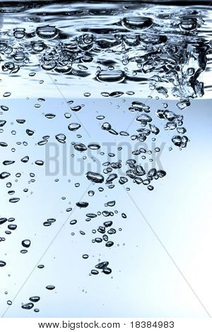 high definition waterdrops isolated on white/blue background
