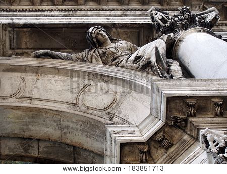 Venice Santa Maria della Salute details female statue