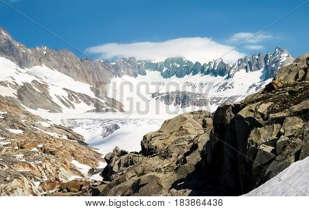 Rhone Glacier Melting
