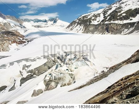 Rhone Glacier Melting