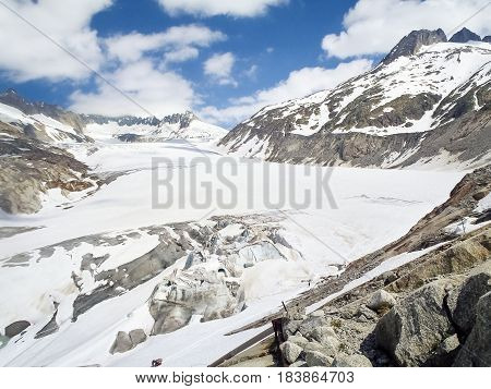 Rhone Glacier Melting