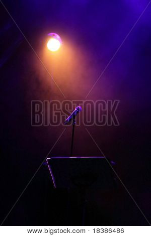 fase di concerto con mic