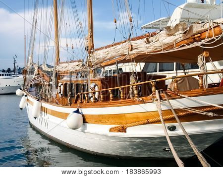 Yachts Moored In The Ligurian Port