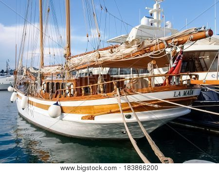 Yachts Moored In The Ligurian Port