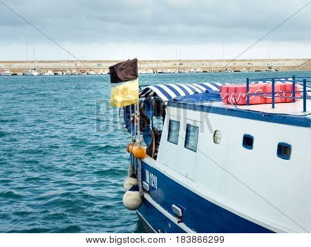 Several Fishing Boats Are Moored.