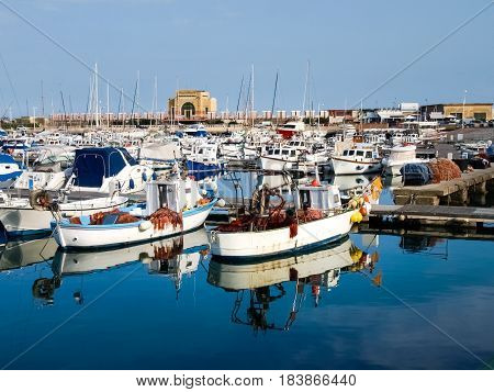 Several Fishing Boats Are Moored.