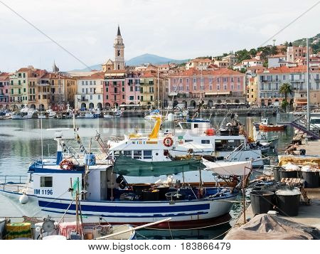 Several Fishing Boats Are Moored.
