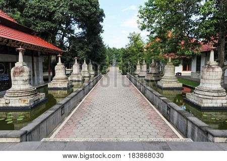 Mendut Buddhist Monastery Near Borobudur On The Island Of Java
