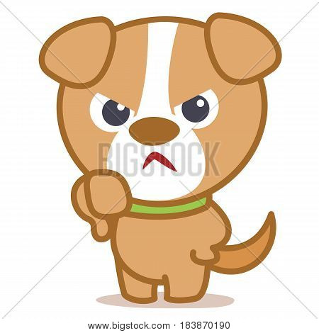 Angry dog cartoon vector illustration collection stock