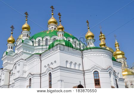 Kiev Ukraine - June 6 2013: Dormition Church at Pechersk Lavra orthodox monastery