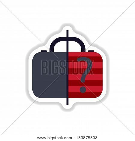 paper sticker on white background x-ray baggage