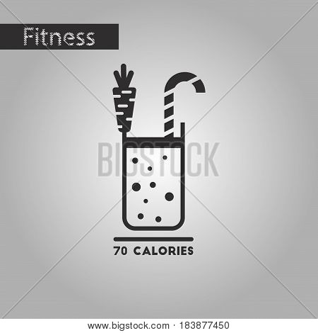 black and white style icon Carrot smoothies