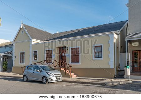 MONTAGU SOUTH AFRICA - MARCH 26 2017: Dentist offices in an historic old building in Montagu a town in the Western Cape Province