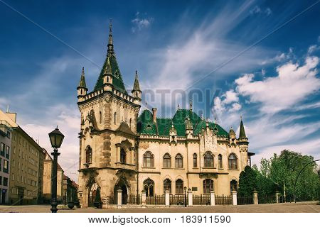 View of Jakabov Palace in the old town in Kosice, Slovakia