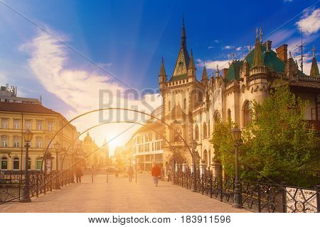 View of Jakabov Palace in the old town in Kosice, Slovakia