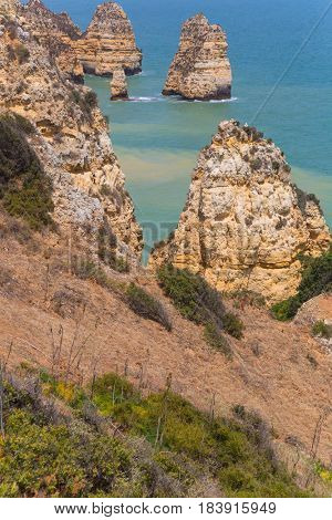 Cliffs of Ponta da Piedade, Lagos, Algarve, Portugal