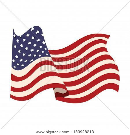 united states of america flag waving symbol national vector illustration