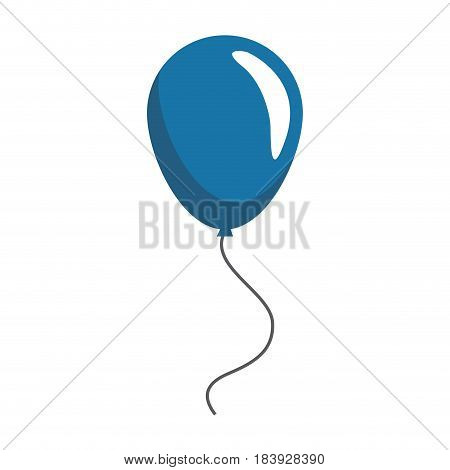 blue balloon decoration celebration party image vector illustration