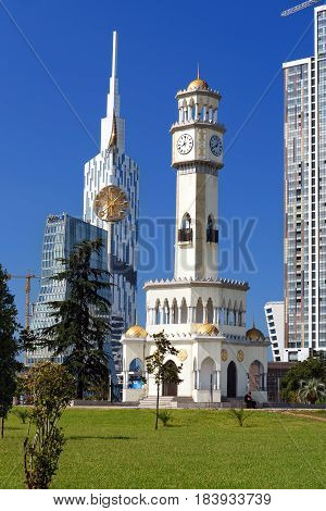 Skyscrapers In Miracle Park. Batumi. Georgia