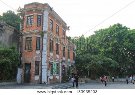 GUANGZHOU CHINA - NOVEMBER 12, 2016: Unidentified people visit Xiguan Antique city. Xiguan is famous for its traditional architecture and culture.