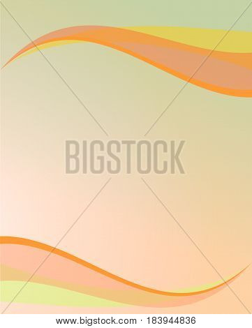 elegant orange wave illustration, with yellow abstract background