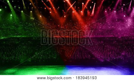 Concert Spotlight With Color Flare