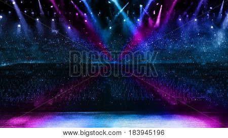 Concert Spotlight With Purple Flare