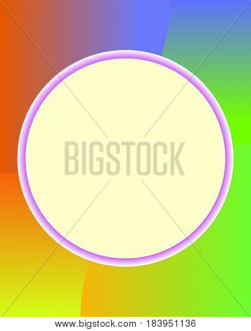 elipse template with rainbow colour background, soft presentation background