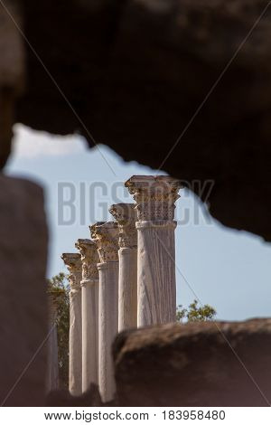 Columns at the Ancient City of Salamis in Cyprus