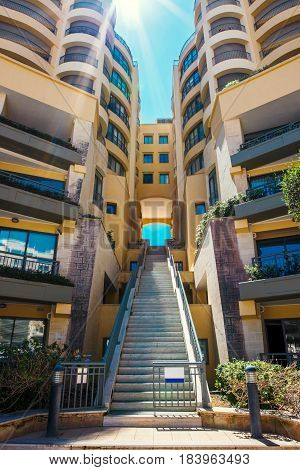 Stairs of Portomaso appartments St Julians Malta EU