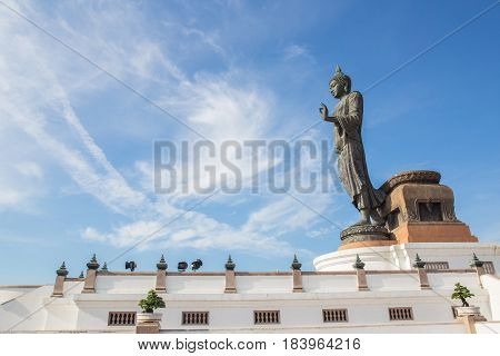 Big Buddha Statue In The Temple At Phutthamonthon Province.