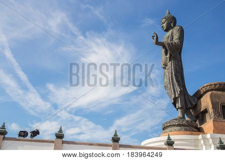 Big Buddha Statue In The Temple At Phutthamonthon Province.