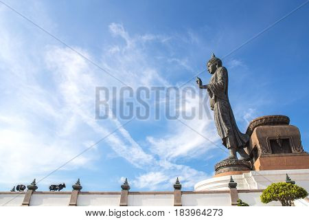 Big Buddha Statue In The Temple At Phutthamonthon Province.
