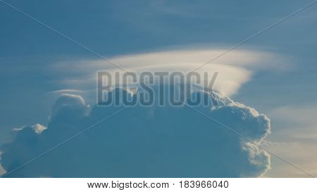 The beauty of  iridescent cap cloud background