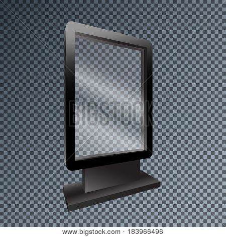 Template Blank Mockup Outdoor Lightbox For Advertising And Corporate Identity. Outdoor Billboard Wit