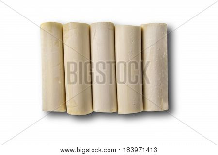 Palm Tree Pupunha In Natura On White Background