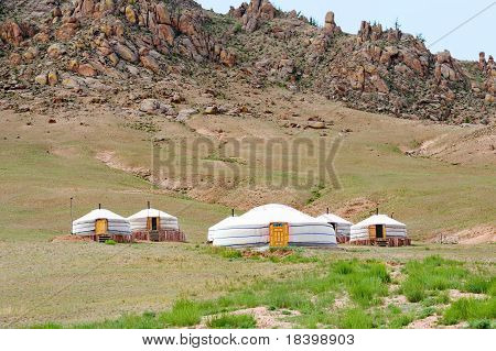 Mongolske Jurts Mountain foden