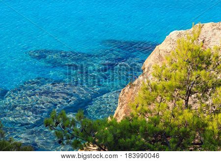Morning Aegean Coast, Sithonia, Greece.