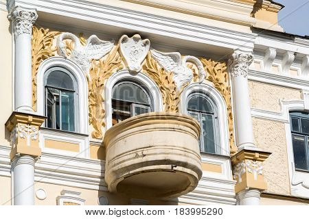 Fragment of the Chernoyarovsky Passage - Profitable House of the Merchant Chernoyarov in Kazan, Russia