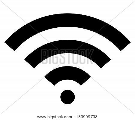 Wifi wireless internet signal flat icon .