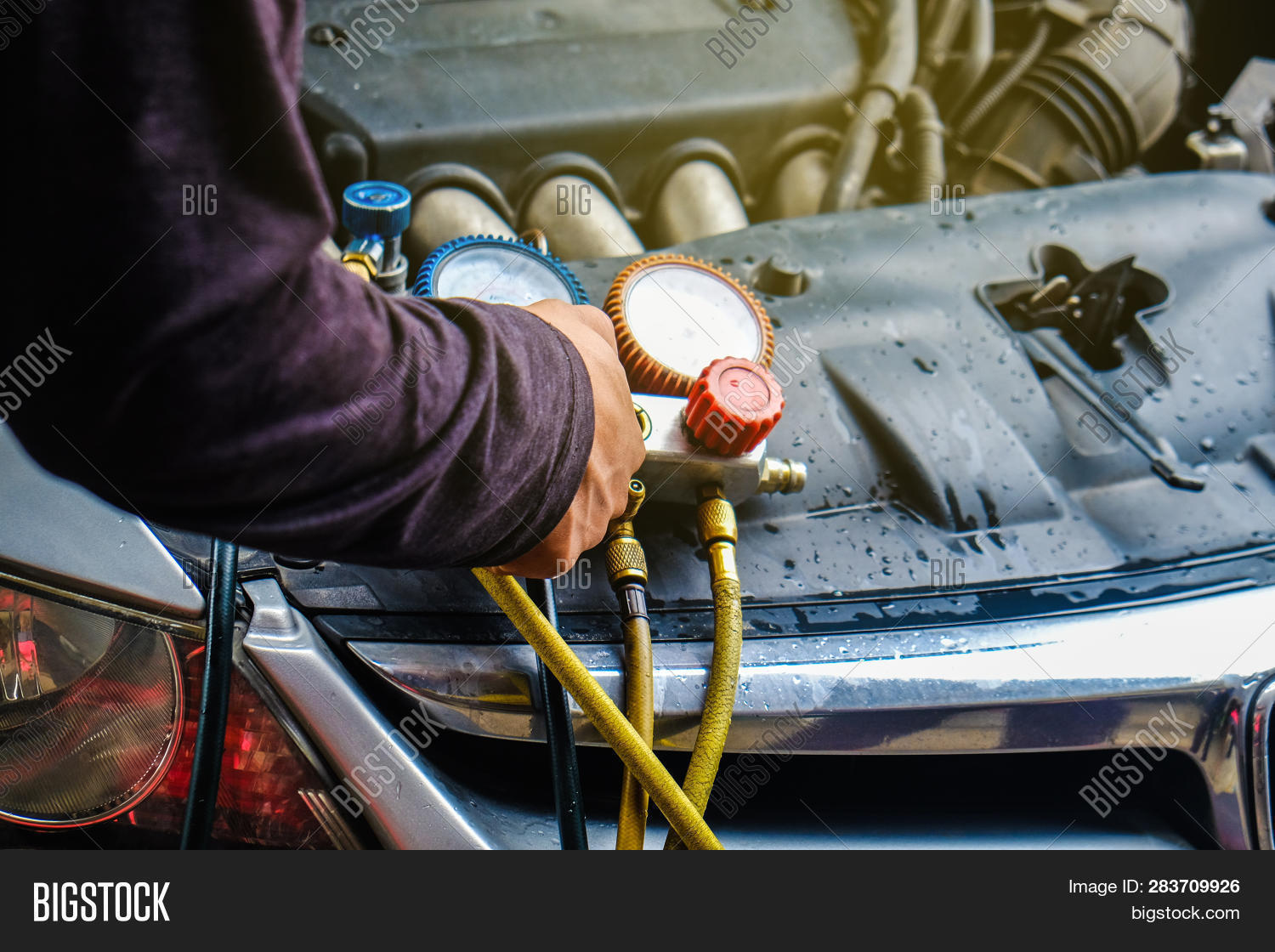 Mechanic Check Car Air Image & Photo (Free Trial) Bigstock