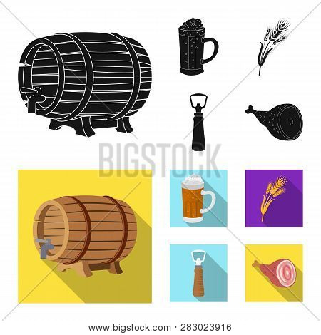 Vector Design Of Pub And Bar Sign. Set Of Pub And Interior Vector Icon For Stock.